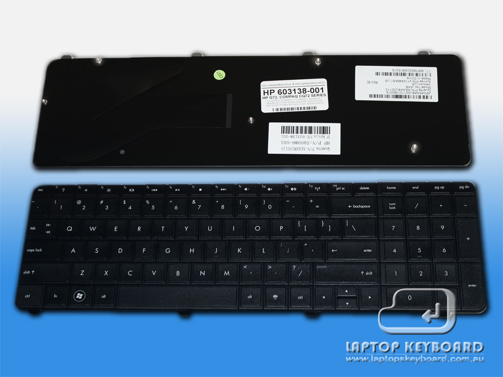 HP G72 AND COMPAQ CQ72 US REPLACE BLACK KEYBOARD 603138-001 - Click Image to Close