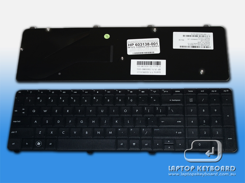HP G72 AND COMPAQ CQ72 US REPLACE BLACK KEYBOARD 603138-001 - Click Image to Close