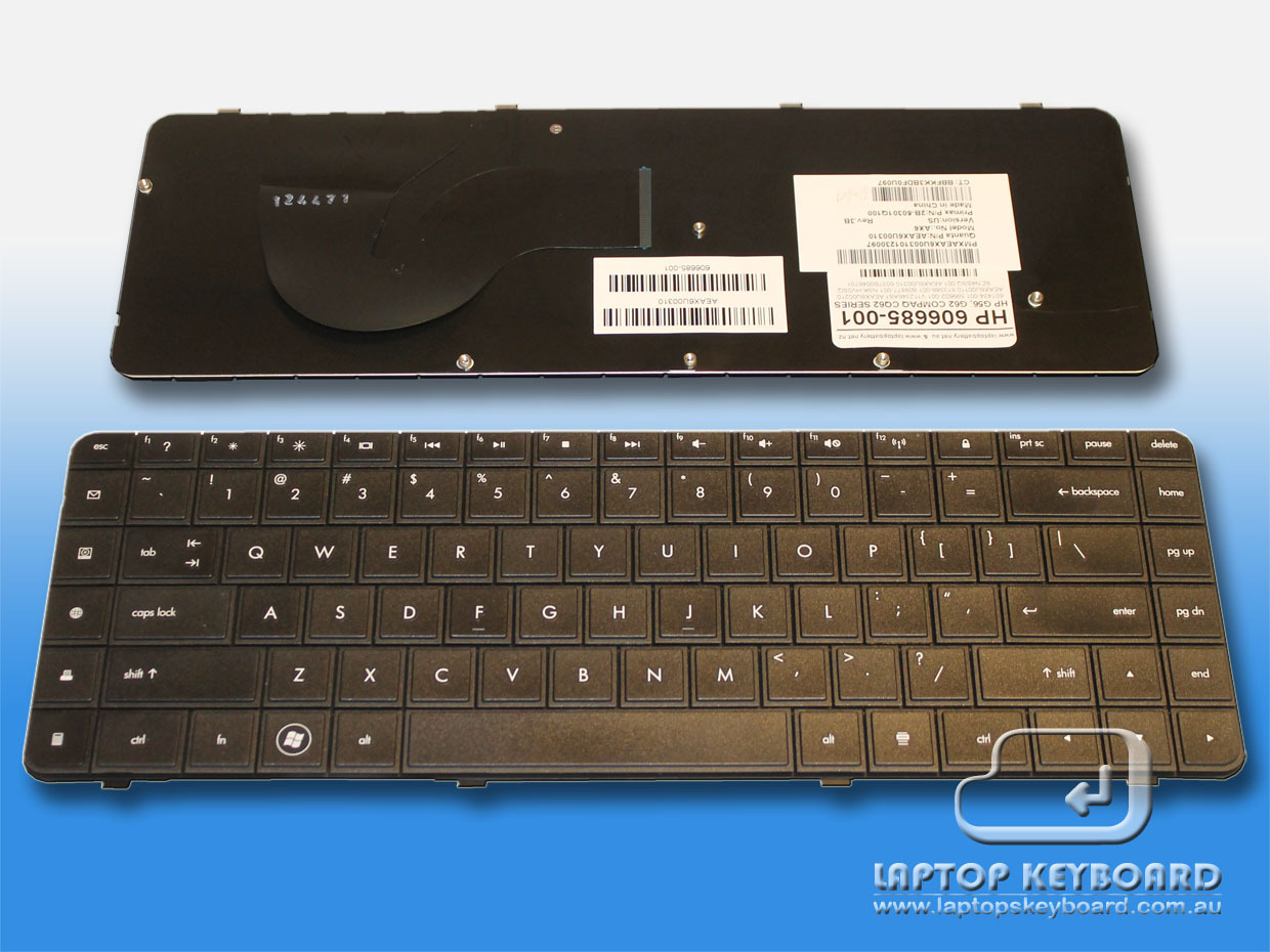 HP G56, G62 AND COMPAQ CQ56 CQ62 US BLACK KEYBOARD 606685-001 - Click Image to Close