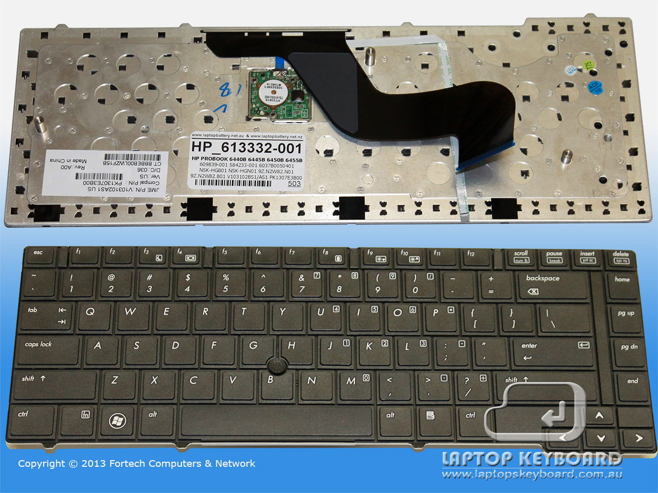 HP PROBOOK 6440B 6450B 6455B US REPLACE KEYBOARD 613332-001 - Click Image to Close