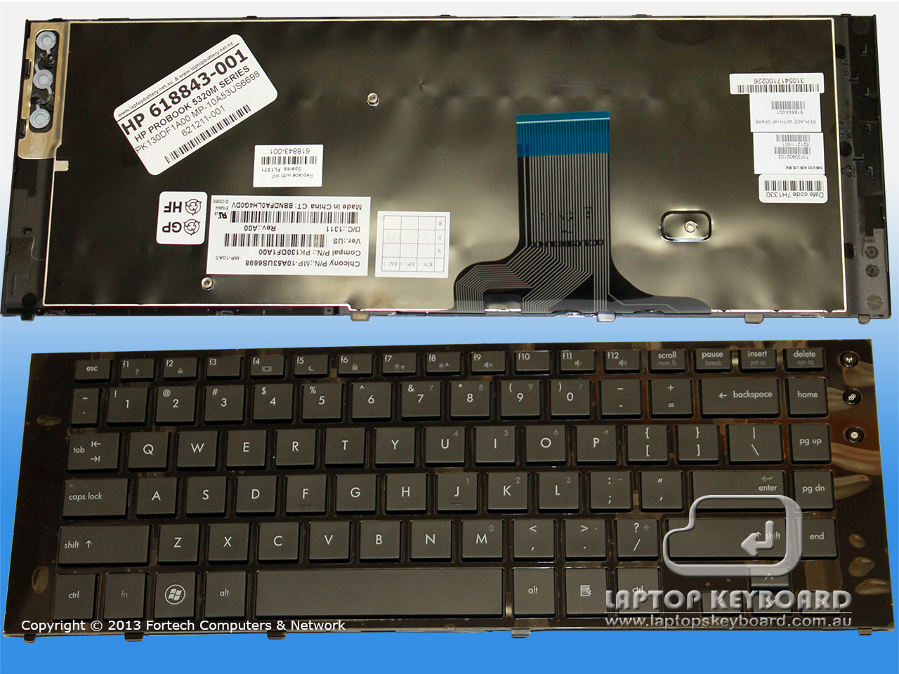 HP PROBOOK 5320M US BLACK REPLACE KEYBOARD 618843-001 - Click Image to Close