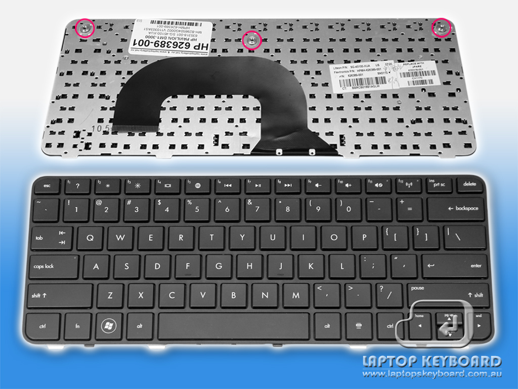 HP PAVILION DM1-3000 DM1-3100 REPLACE KEYBOARD BLACK 626389-001 - Click Image to Close