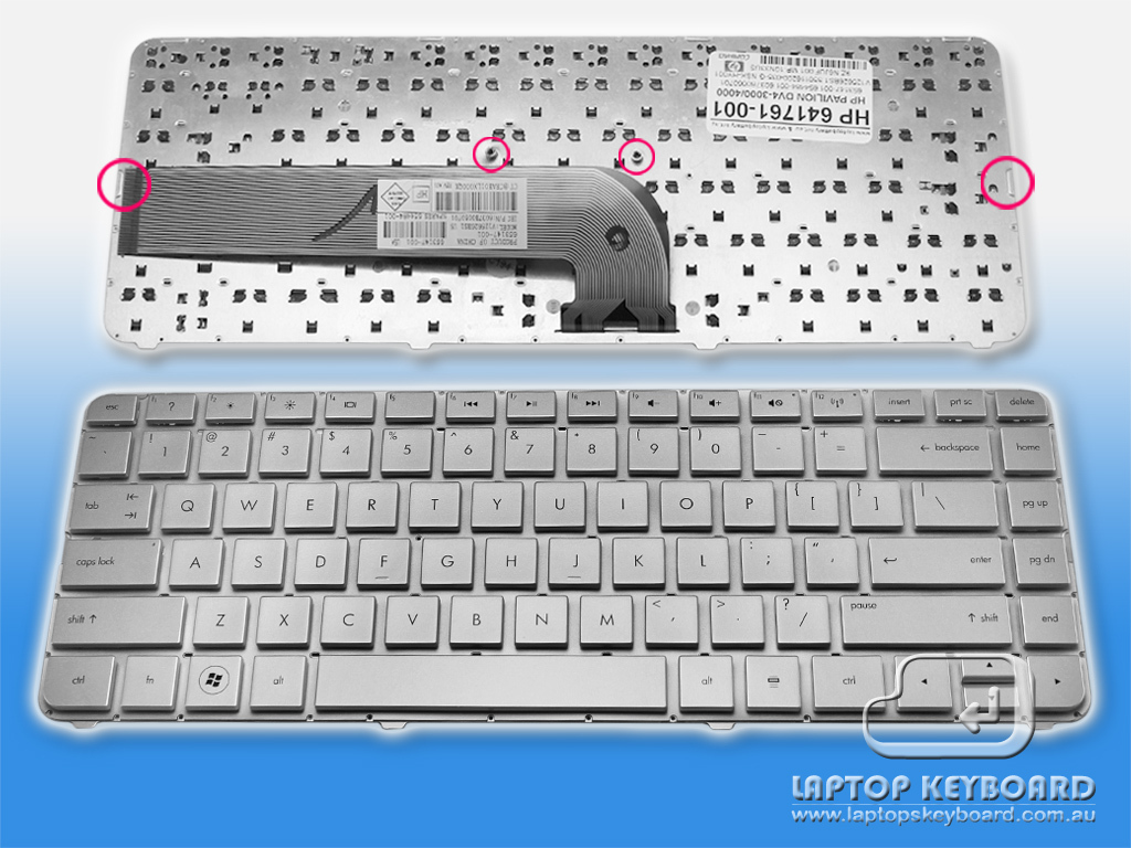 HP PAVILION DV4-3000, DM4-3000 US REPLACE KEYBOARD 641761-001 - Click Image to Close