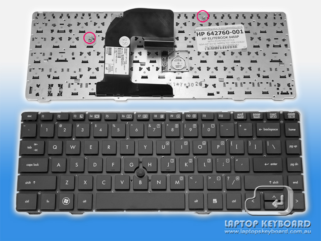 HP COMPAQ ELITEBOOK 8460P US REPLACEMENT KEYBOARD 642760-001 - Click Image to Close