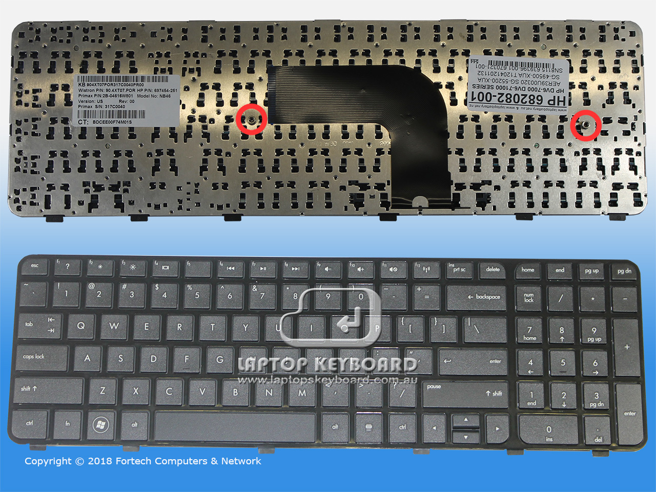 HP PAVILION DV6-7000 US BLACK KEYBOARD 682082-001 - Click Image to Close