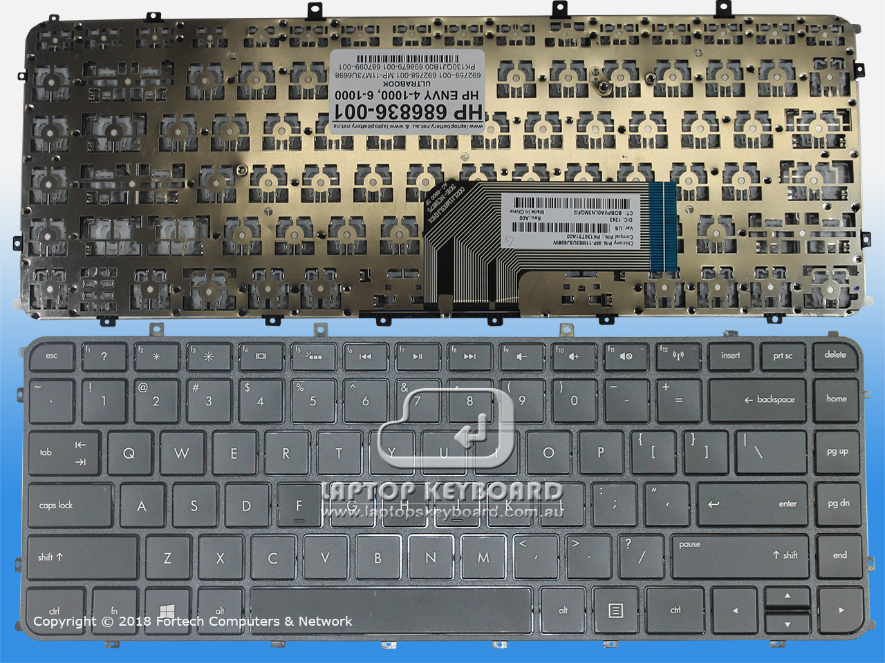 HP ENVY 4-1000, 6-1000 US REPLACE BLACK KEYBOARD 686836-001 - Click Image to Close