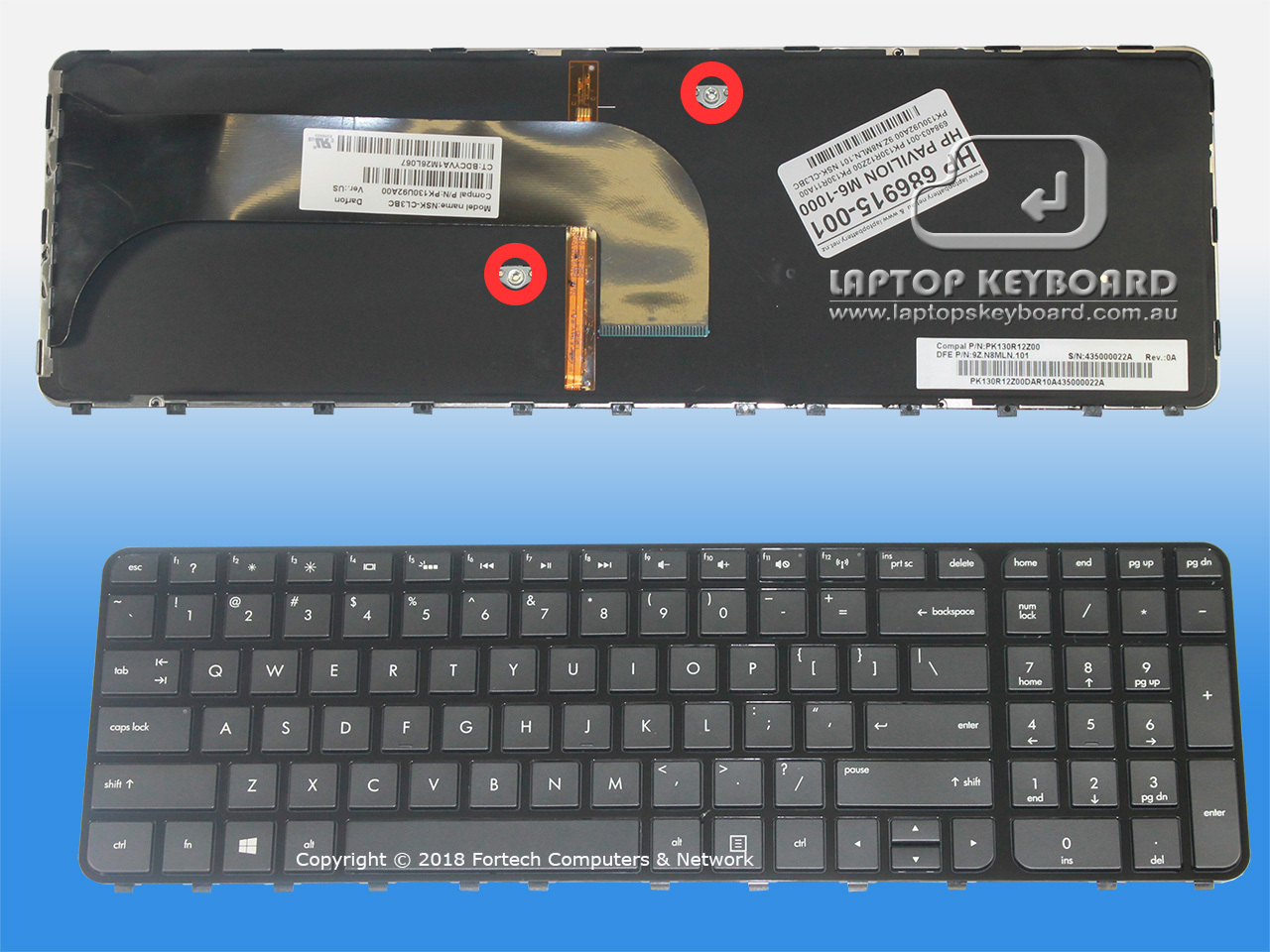 HP PAVILION M6-1000 US REPLACE KEYBOARD BLK/BACKLIT 686915-001 - Click Image to Close