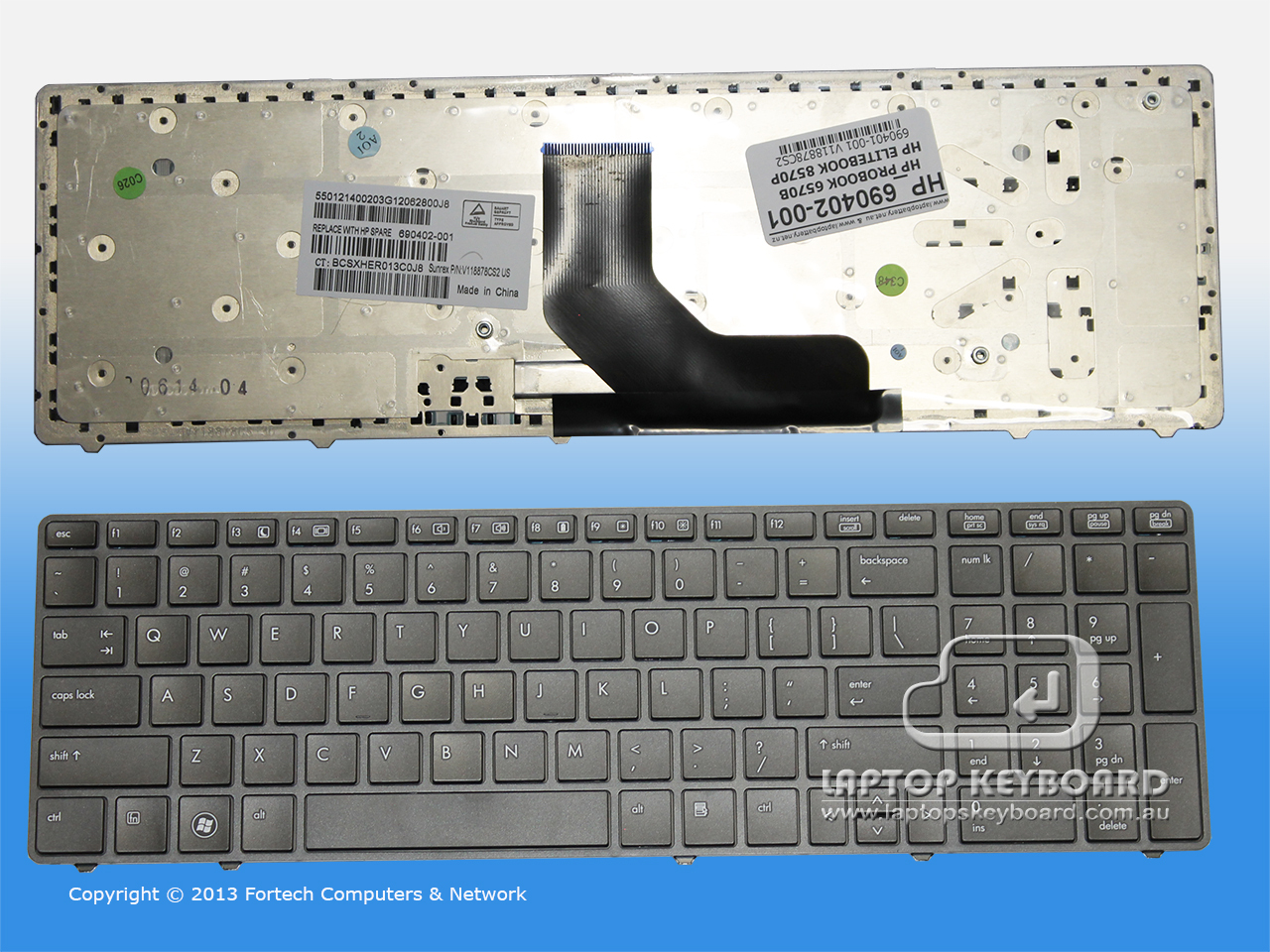 HP PROBOOK 6570B ELITEBOOK 8570P US BLACK KEYBOARD 690402-001 - Click Image to Close