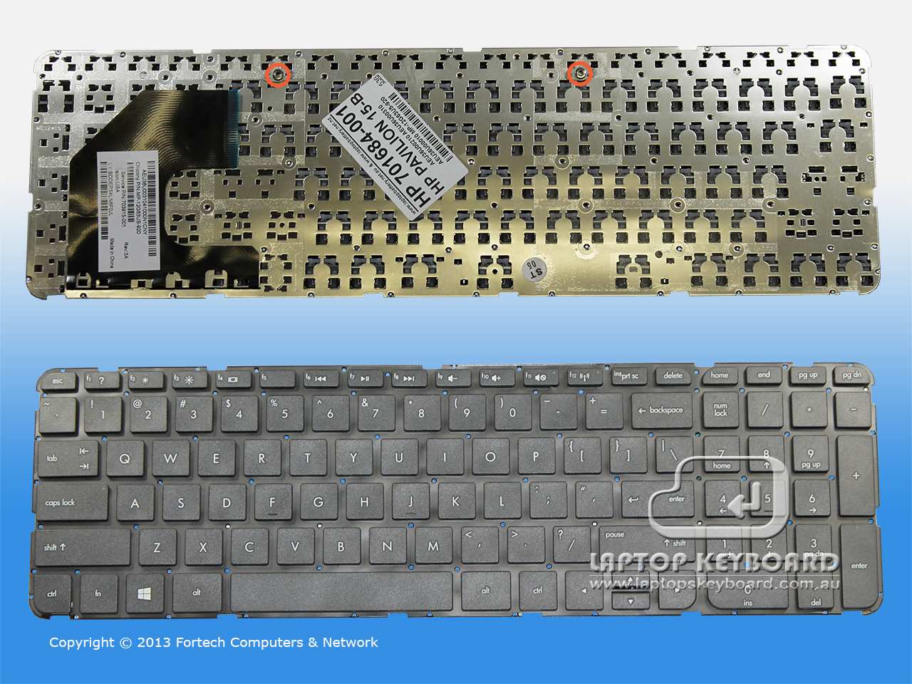 HP PAVILION 15-B000, 15-B100 REPLACE KEYBOARD BLACK 701684-001 - Click Image to Close