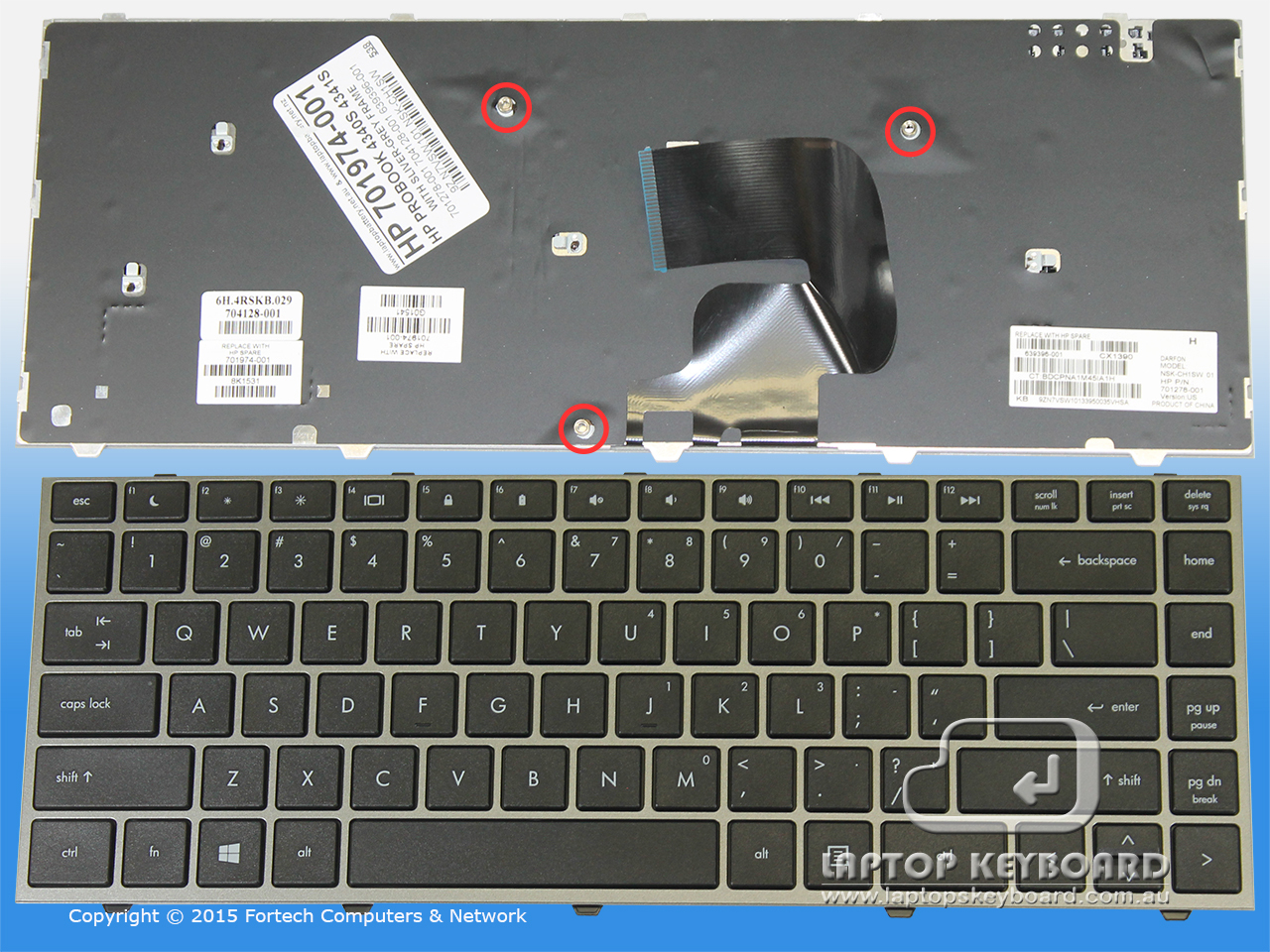 HP PROBOOK 4340S 4341S US REPLACE KEYBOARD BLACK 701974-001 - Click Image to Close