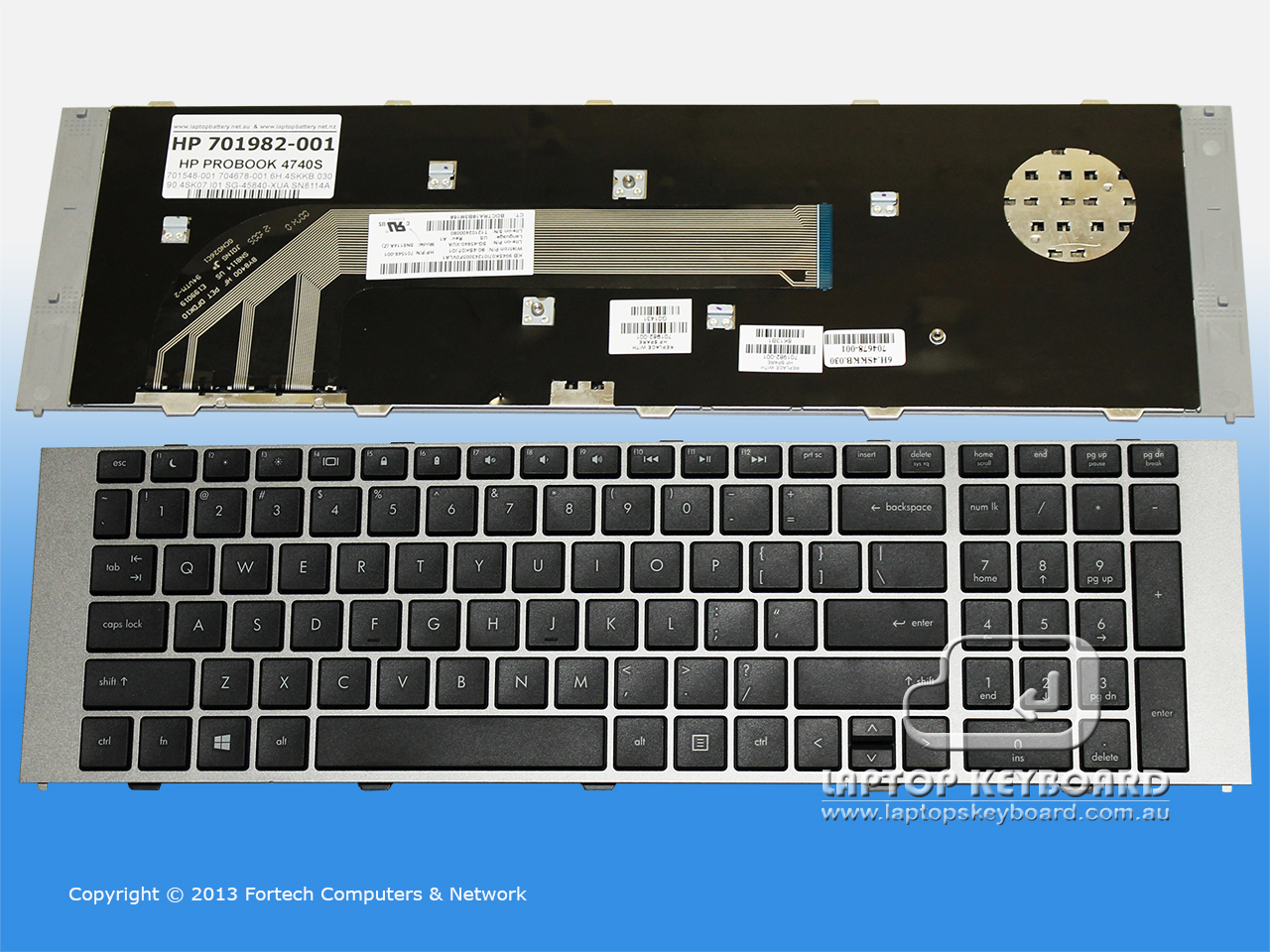 HP PROBOOK 4740S US REPLACE KEYBOARD BLACK 701982-001 - Click Image to Close