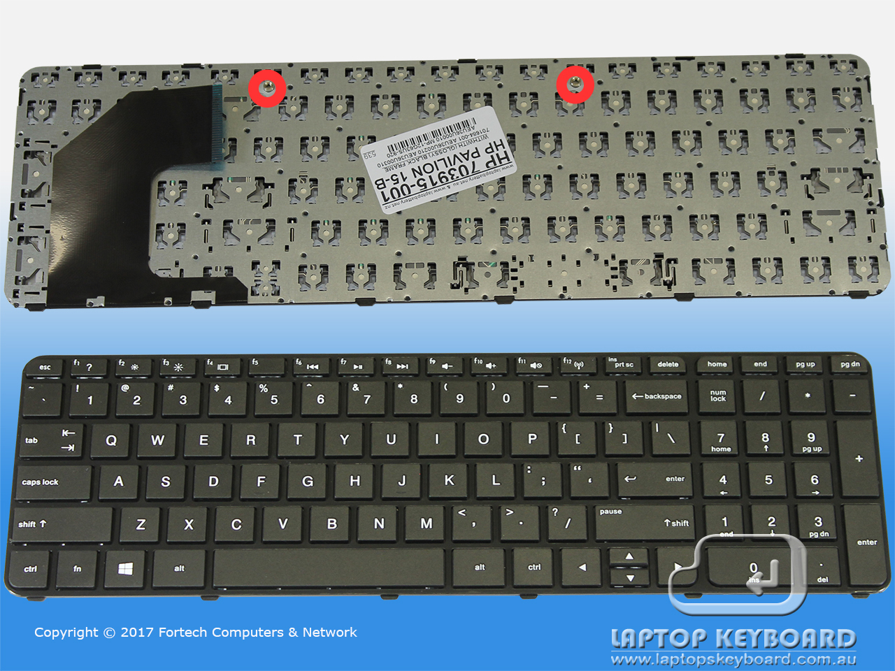 HP PAVILION 15-B000, 15-B100 REPLACE KEYBOARD FRAME 703915-001 - Click Image to Close