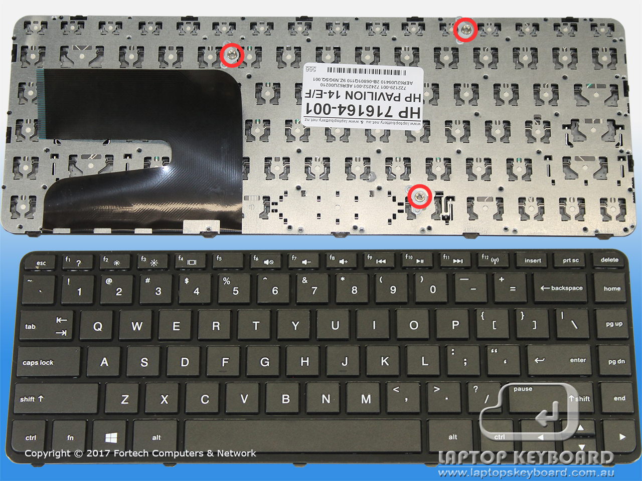HP PAVILION 14-E000, 14-F000 REPLACE KEYBOARD BLACK 716164-001 - Click Image to Close