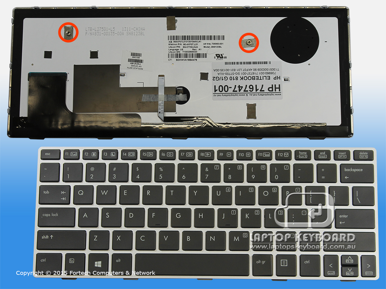 HP ELITEBOOK REVOLVE 810 G1/G2 US REPLACE KEYBOARD 716747-001 - Click Image to Close