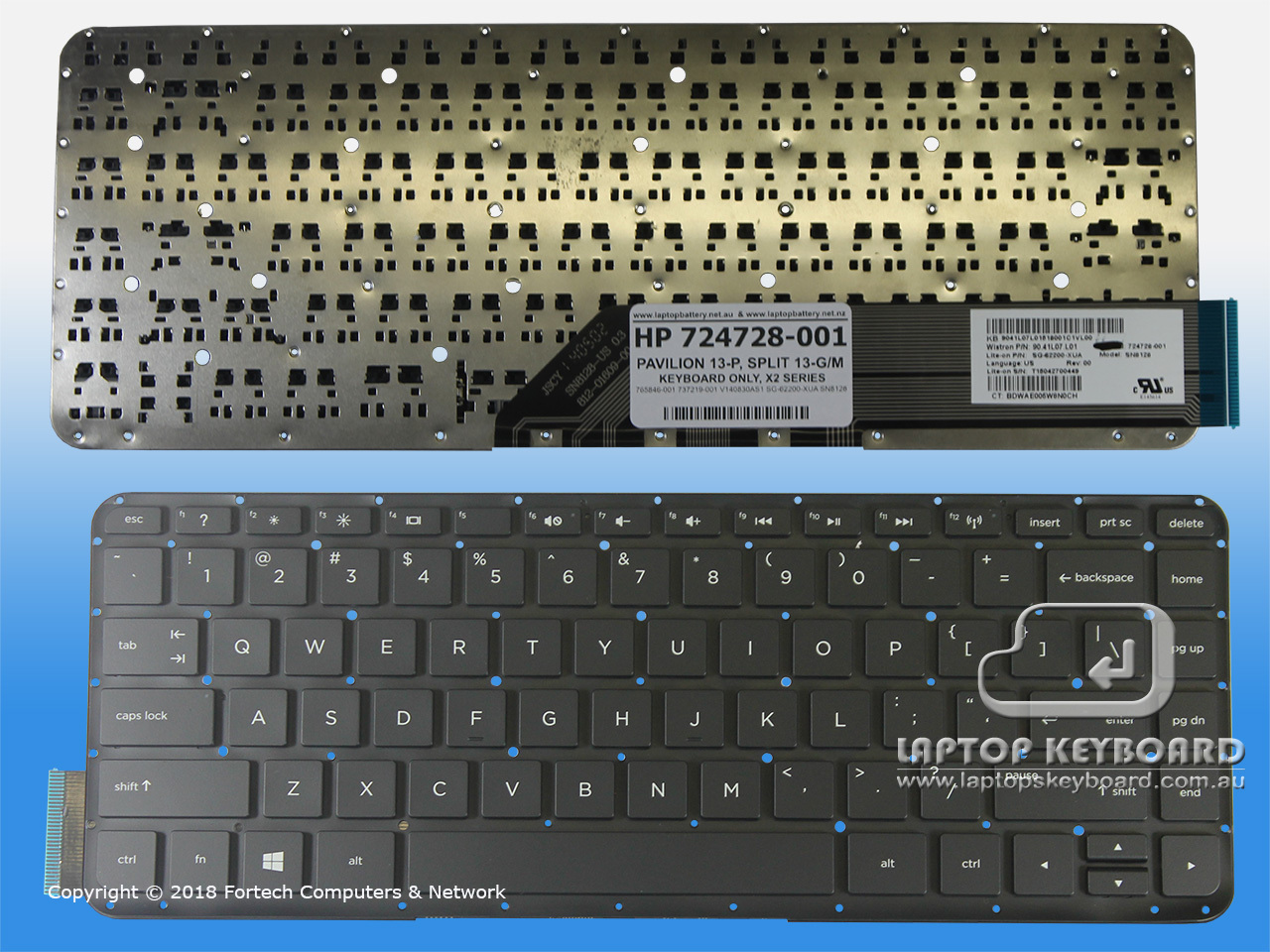 HP SPLIT 13-G000 US REPLACE BLACK KEYBOARD 724728-001KB - Click Image to Close
