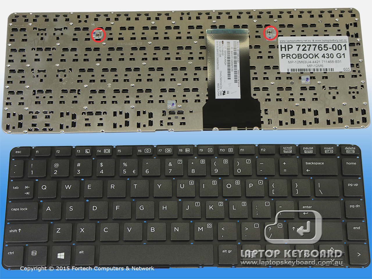 HP PROBOOK 430 G1 US BLACK REPLACE KEYBOARD 727765-001 - Click Image to Close