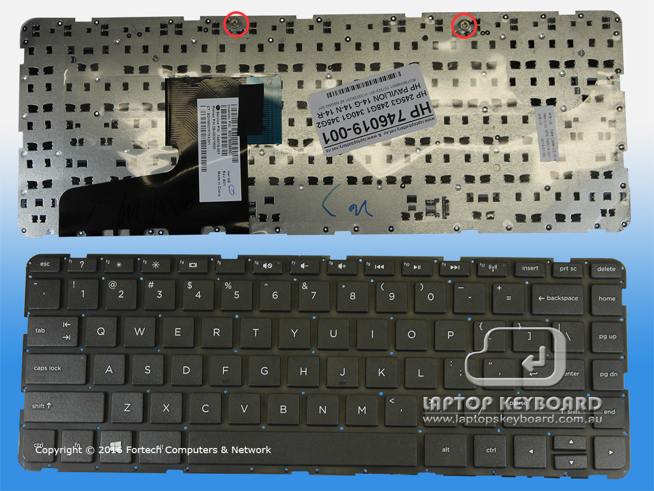 HP 248 G1 340 G1 345 G2 US BLACK REPLACE KEYBOARD 746019-001 - Click Image to Close