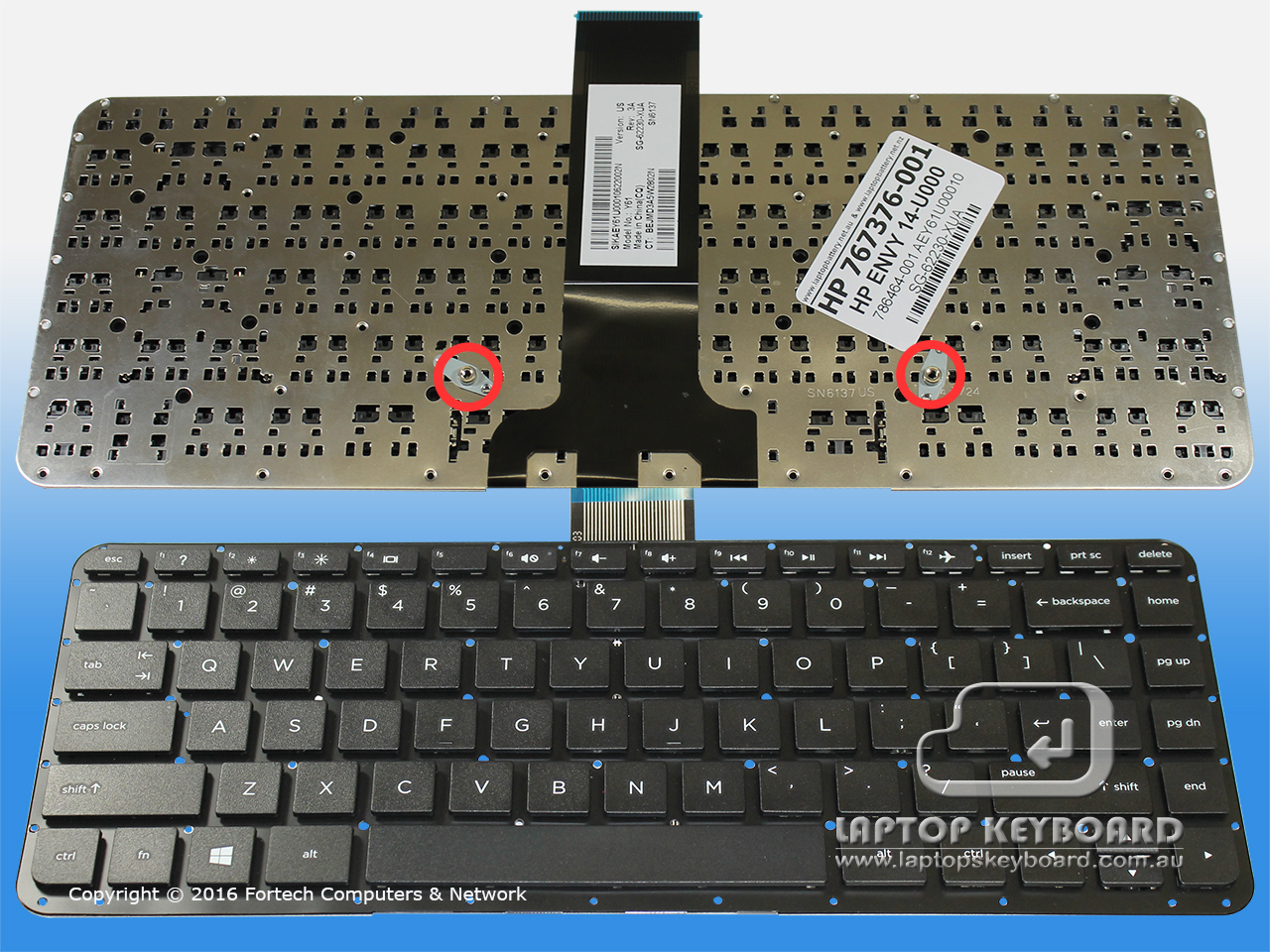 HP ENVY 14-U000 14-U200 US REPLACE KEYBOARD 767376-001 - Click Image to Close