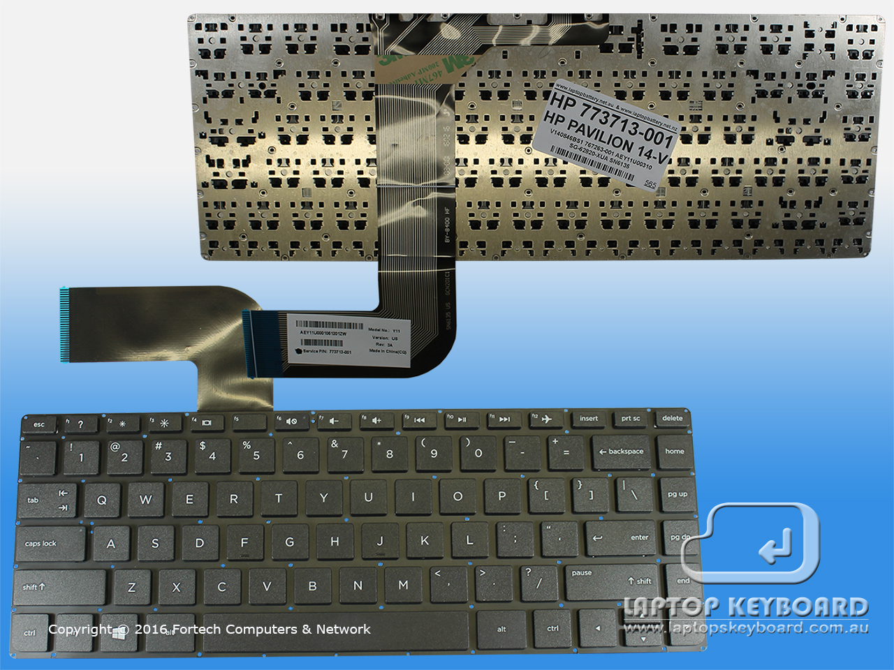 HP PAVILION 14-V000, 14-V100 REPLACE KEYBOARD BLACK 773713-001 - Click Image to Close