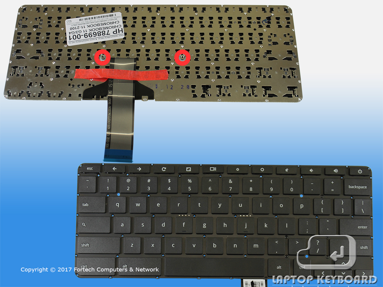 HP CHROMEBOOK 11 G3/G4 REPLACE US KEYBOARD 788699-001 - Click Image to Close