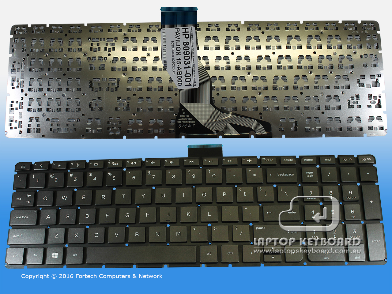 HP PAVILION 15-AB000 KEYBOARD BLACK NO FRAME 809031-001 - Click Image to Close