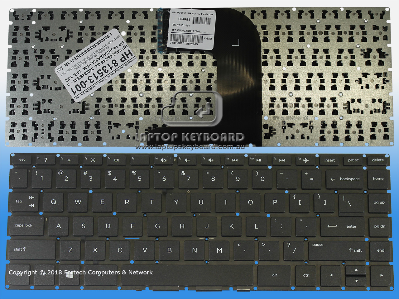HP PAVILION 14-AC, 14-AF REPLACE KEYBOARD BLACK 813513-001KB - Click Image to Close