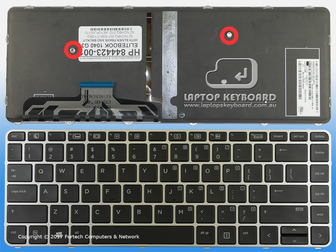 HP ELITEBOOK FOLIO 1040 G3 BACKLIT US KEYBOARD 844423-001 - Click Image to Close