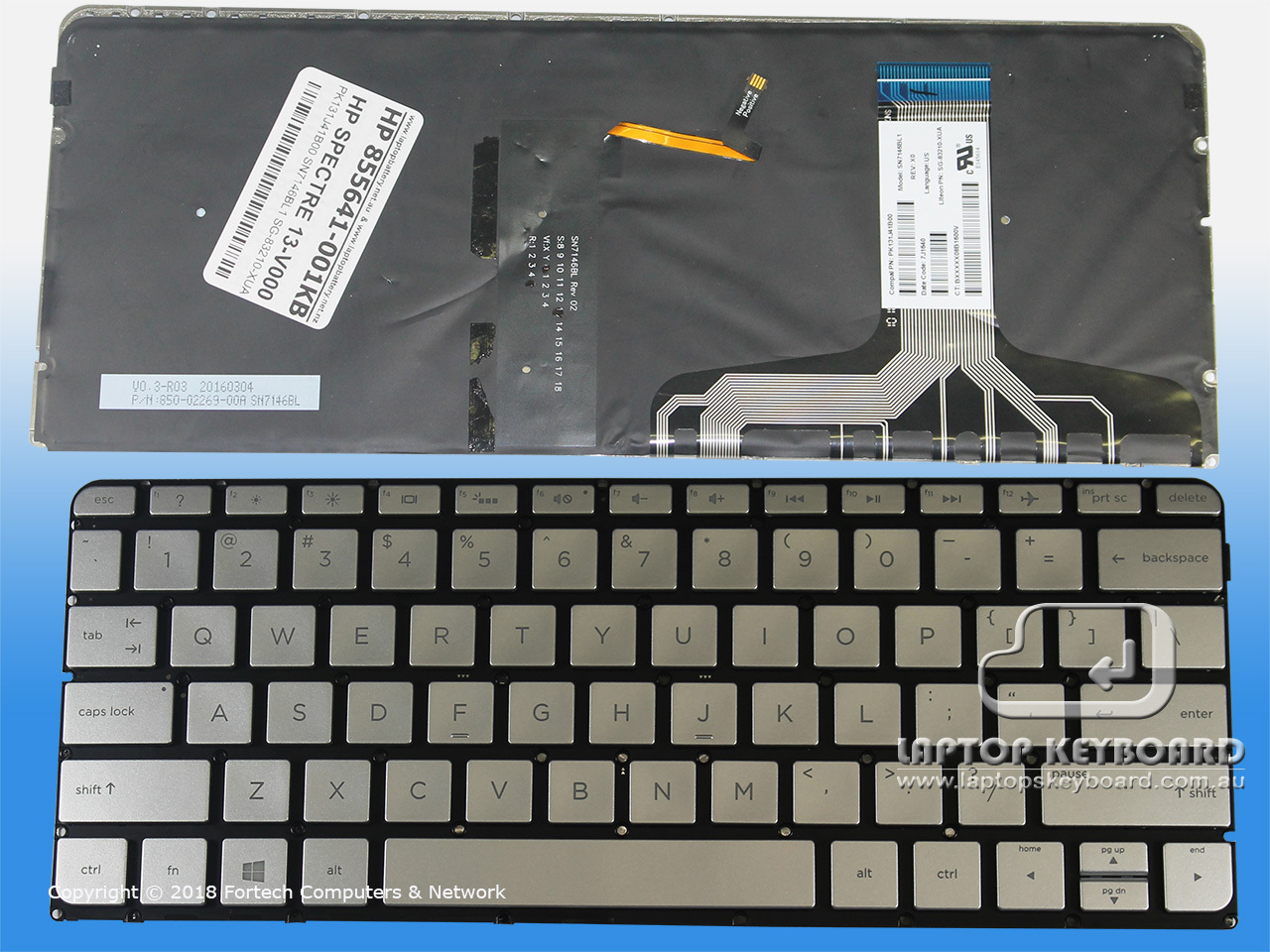 HP SPECTRE 13-V000 US REPLACE BLACK KEYBOARD 855641-001KB - Click Image to Close