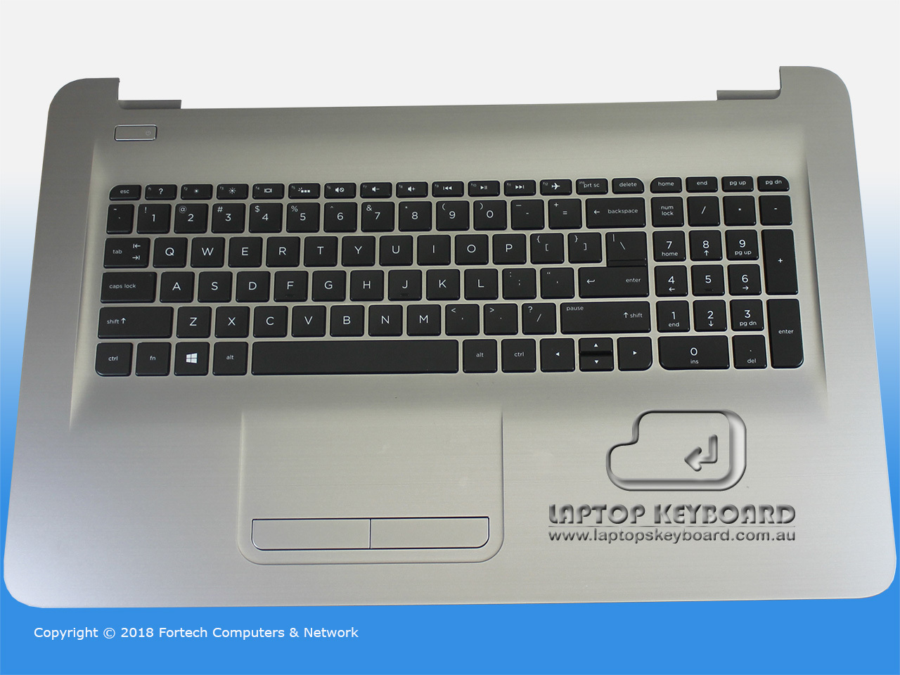 HP NOTEBOOK 17-X00 TOPCASE WITH KEYBOARD BACKLIT 856772-001 - Click Image to Close