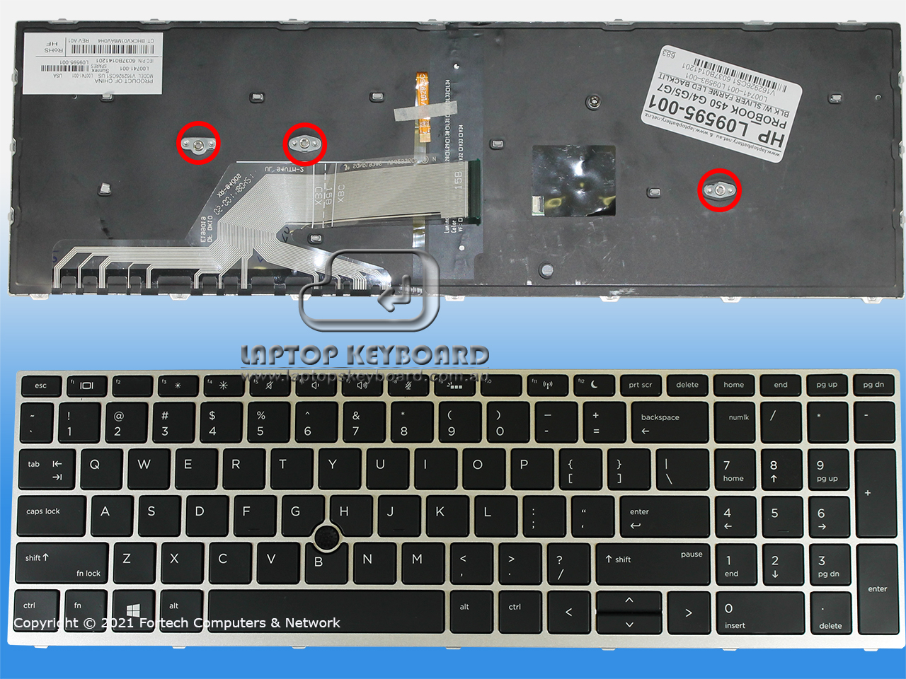 HP PROBOOK 650 G4/G5/G7 US KEYBOARD BACKLI L09595-001 - Click Image to Close