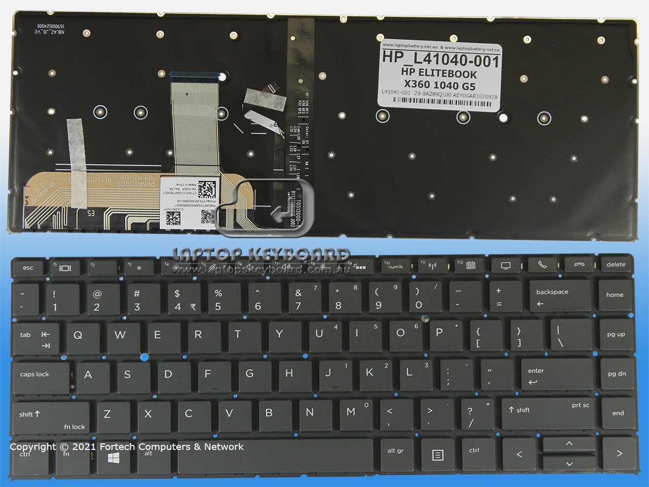 HP ELITEBOOK X360 1040 G5 BACKLIT US KEYBOARD L41040-001KB - Click Image to Close