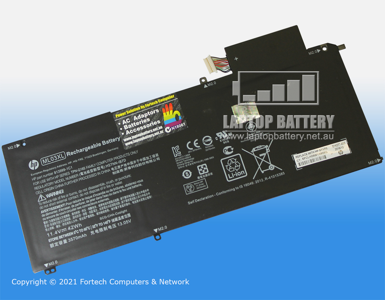 HP SPECTRE X2 12-A000 DETACHABLE ULTRABOOK BATTERY 814277-005 - Click Image to Close