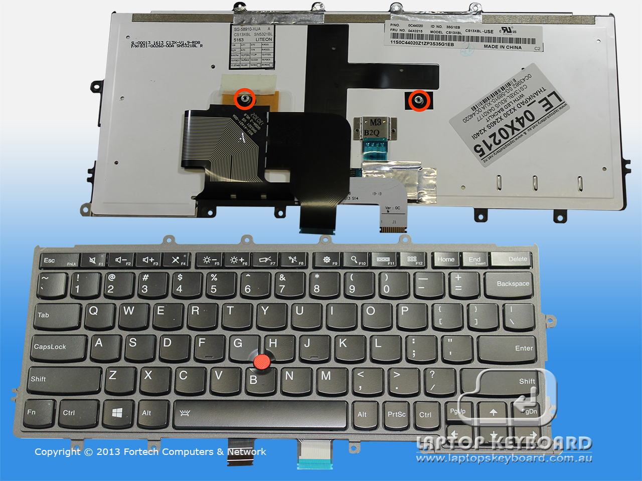 LENOVO THINKPAD X240 US REPLACE BACKLIT KEYBOARD 04X0215 - Click Image to Close