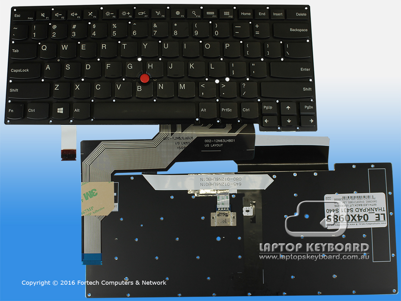 LENOVO THINKPAD S431 S440 ULTRABOOK US BACKLIT KEYBOARD 04X0985 - Click Image to Close