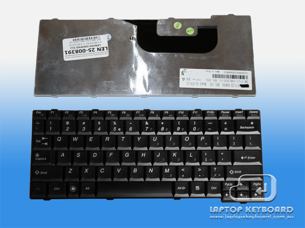 LENOVO IDEAPAD S12 US BLACK KEYBOARD 25-008391 - Click Image to Close