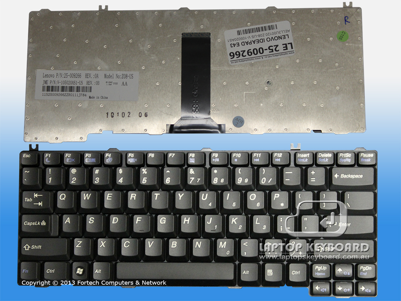 LENOVO IDEAPAD E43 US BLACK REPLACEMENT KEYBOARD 25-009266 - Click Image to Close