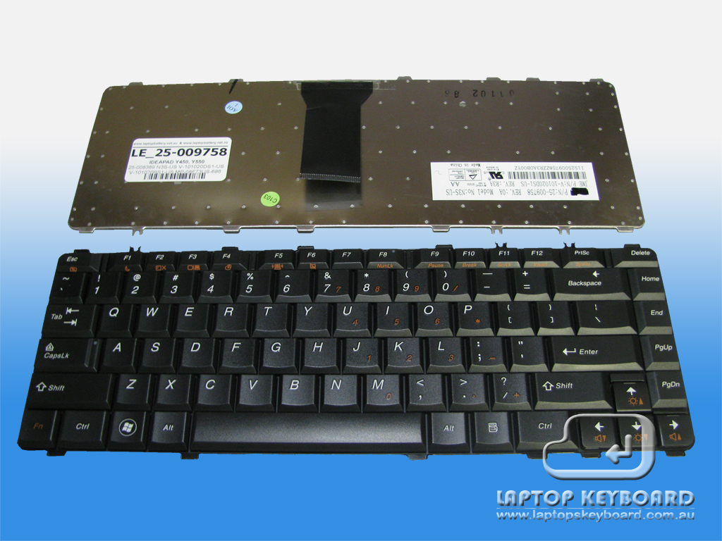 LENOVO IDEAPAD Y450 Y450A Y450G Y550 Y550A KEYBOARD 25-009758 - Click Image to Close