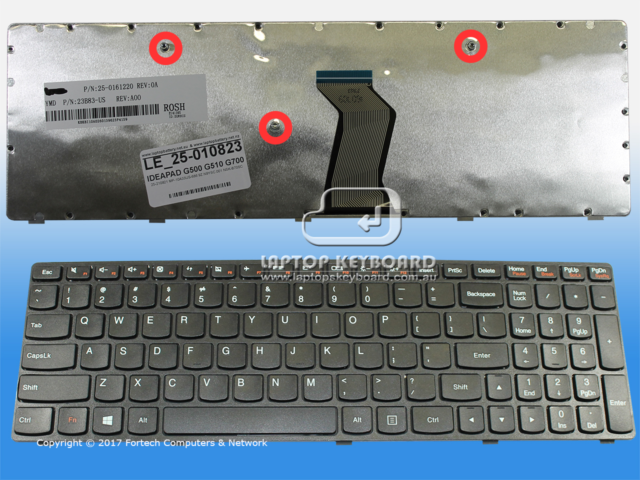 LENOVO IDEAPAD G500 G505 G510 US KEYBOARD BLACK 25-010823 - Click Image to Close