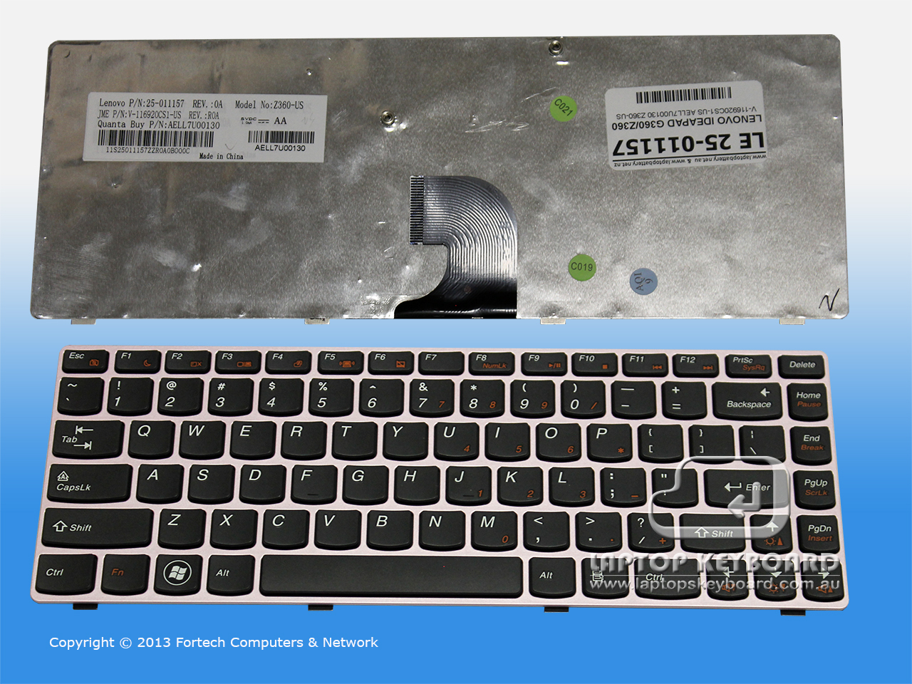 LENOVO IDEAPAD G360 Z360 US BLACK REPLACEMENT KEYBOARD 25-011157 - Click Image to Close