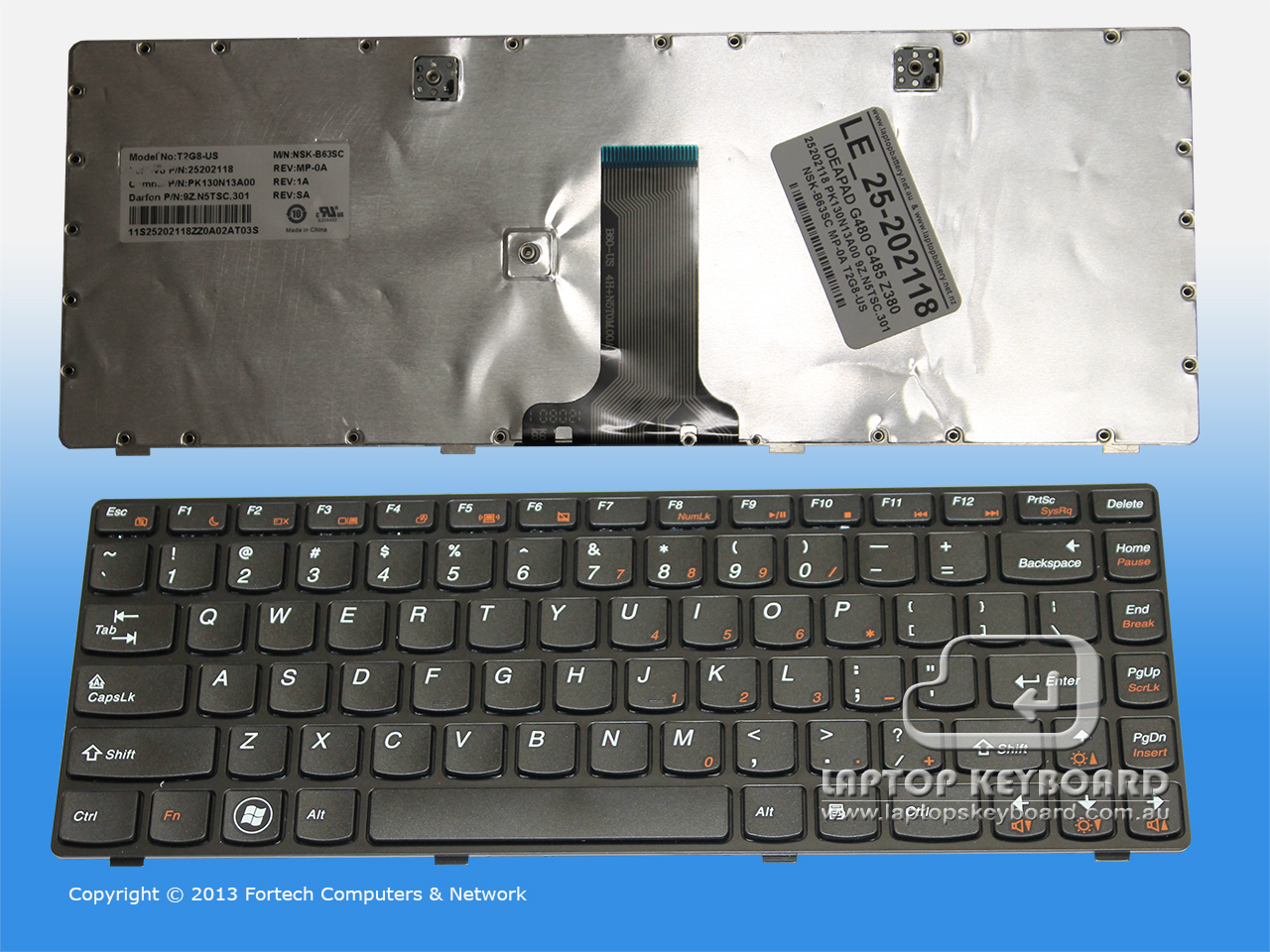LENOVO IDEAPAD G480, G485 Z380 US BLACK KEYBOARD 25-202118 - Click Image to Close