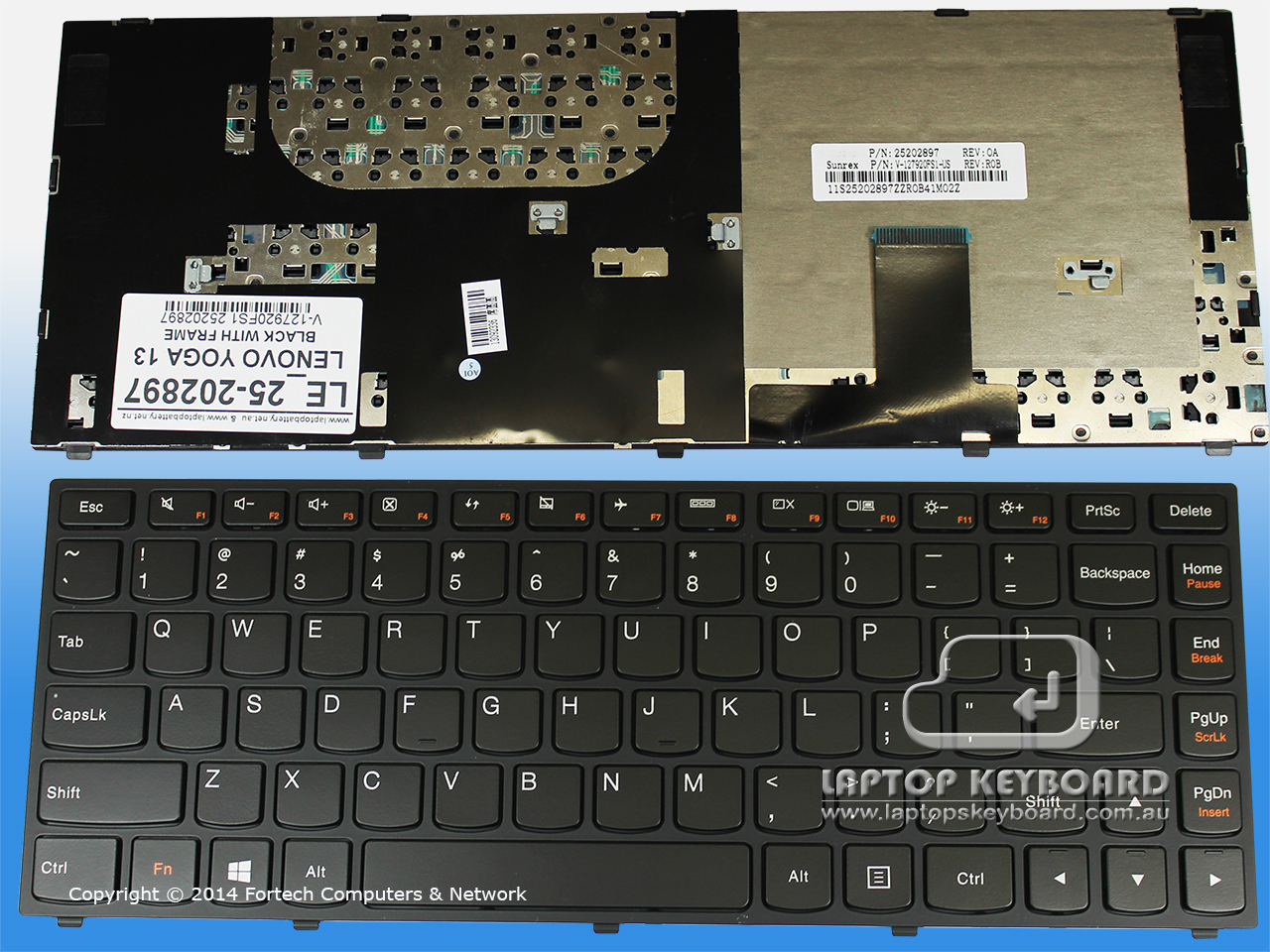 LENOVO YOGA 13 US KEYBOARD BLACK 25-202897 - Click Image to Close