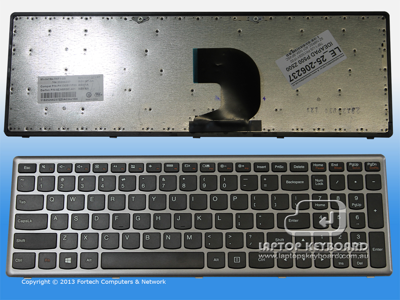 LENOVO IDEAPAD P500 Z500 US BLACK REPLACEMENT KEYBOARD 25-206237 - Click Image to Close