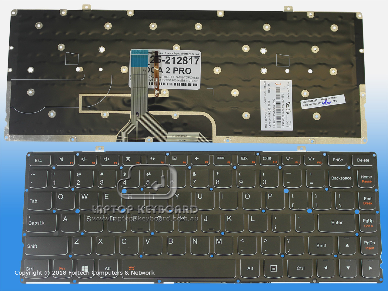 LENOVO YOGA 2 PRO US KEYBOARD BLACK/BACKLIT 25-212817 - Click Image to Close