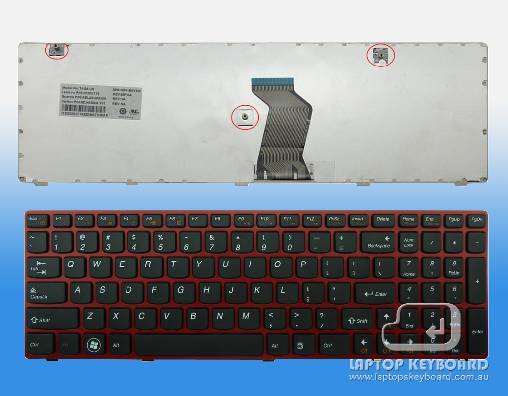 LENOVO IDEAPAD Z580 V580 US BLACK REPLACEMENT KEYBOARD 25-202776 - Click Image to Close