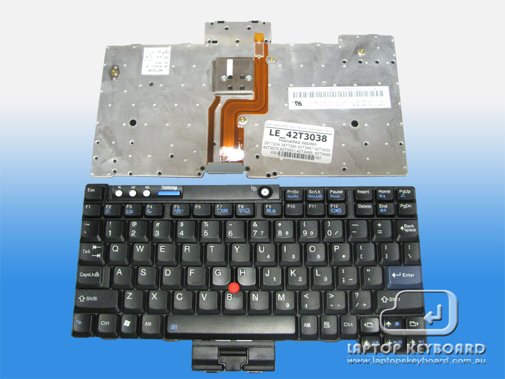 LENOVO THINKPAD X60, X61 US REPLACE KEYBOARD 42T3038 - Click Image to Close