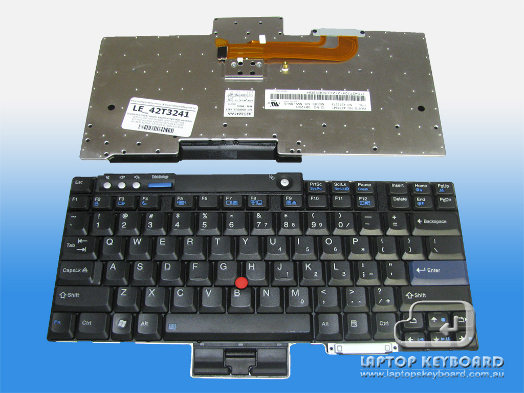 LENOVO THINKPAD T60/61, R60/61, Z60/61, R400 KEYBOARD 42T3241 - Click Image to Close