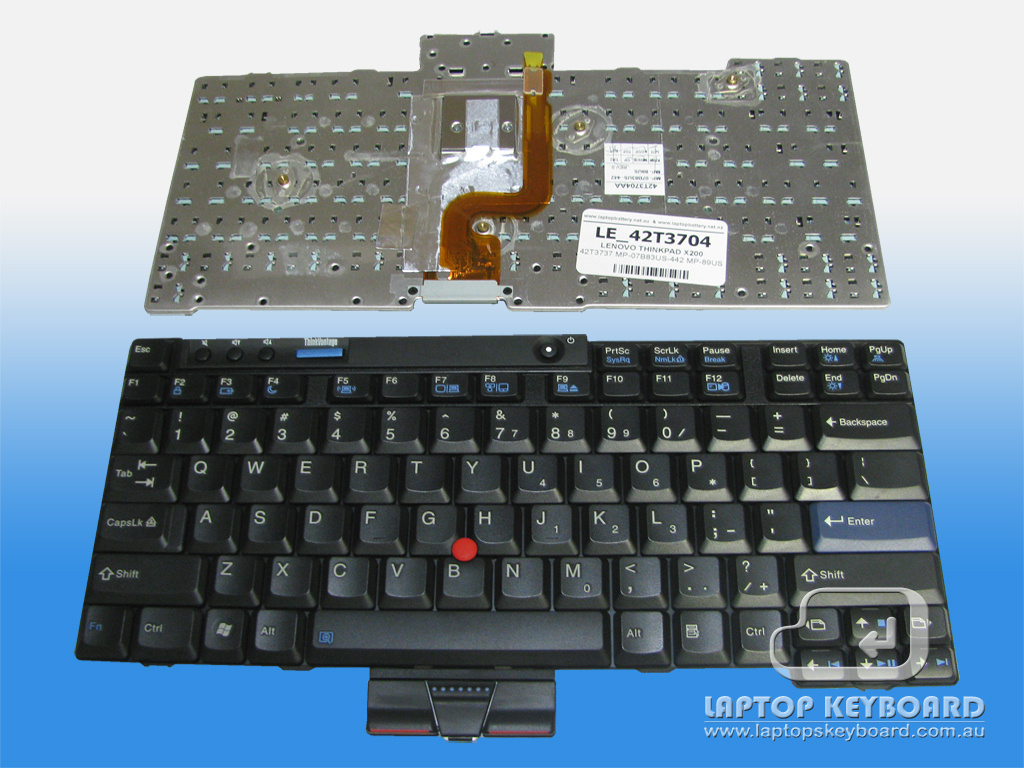 LENOVO THINKPAD X200 US REPLACE KEYBOARD 42T3704 - Click Image to Close