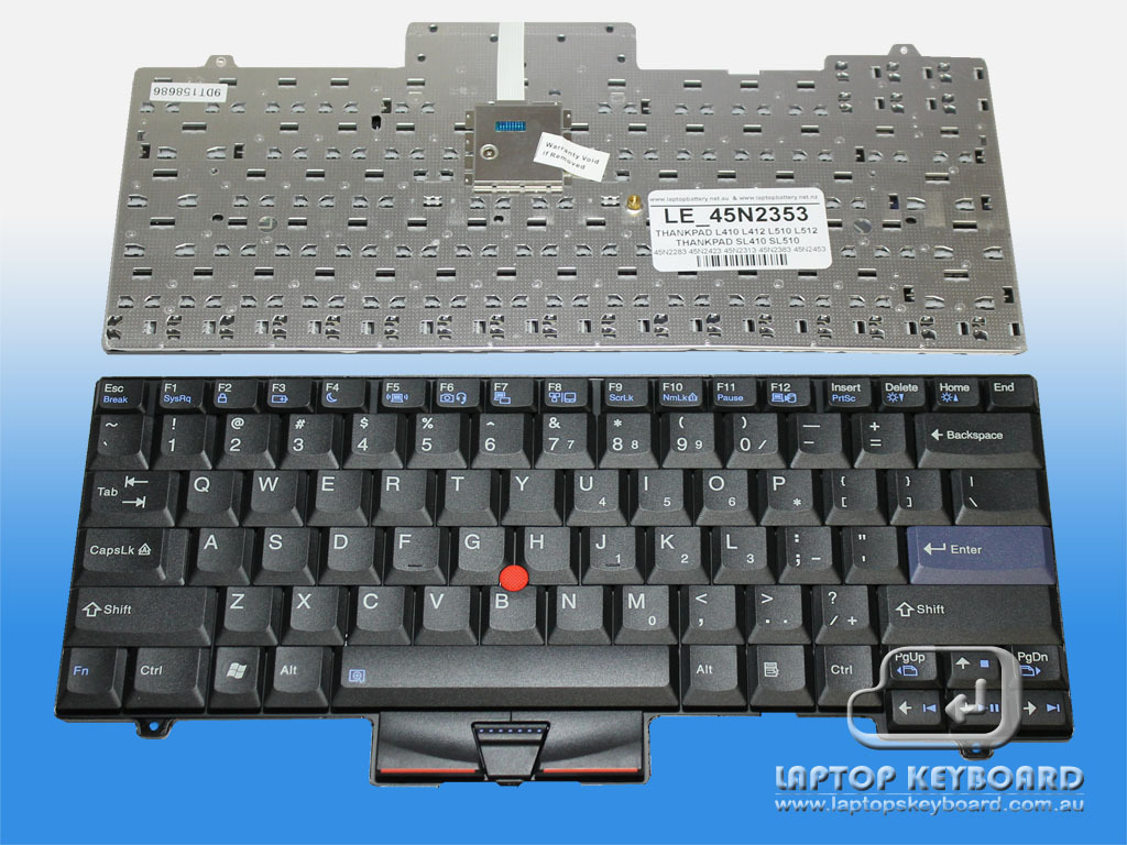 LENOVO THINKPAD L410 L412 L510 L512 SL410 SL510 KEYBOARD 45N2353 - Click Image to Close