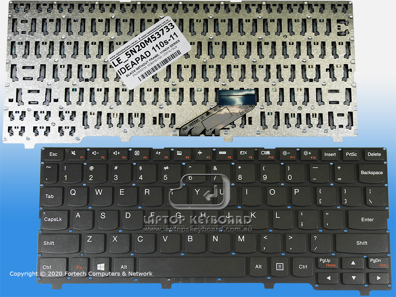 LENOVO IDEAPAD 110S-11IBR US KEYBOARD BLACK 5N20M53733 - Click Image to Close