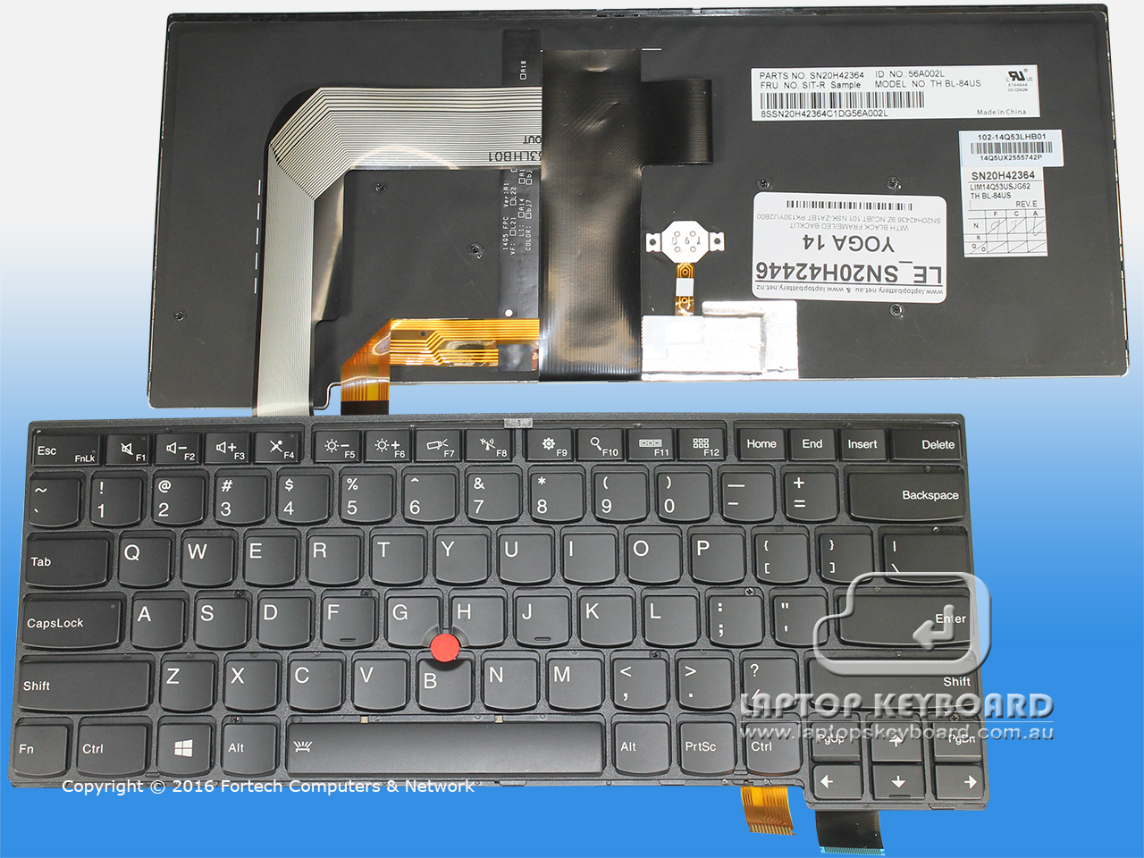 LENOVO THINKPAD T460s T470s US KEYBOARD BLACK BLT SN20H42446 - Click Image to Close